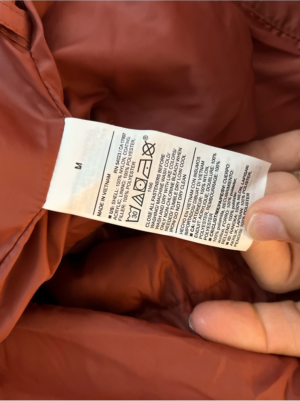 NWT Old Navy Women's Quilted Puffer Jacket in Rust - Picture 7 of 7